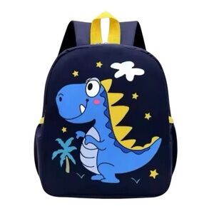 Mini Navy Blue Dinosaur Backpack - Toddlers, Preschool, Kindergarten, Etc.